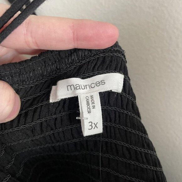 Maurices Women 3X Strappy Cross Back Vistas Solid Crochet Lace Peplum Cami NWT - Picture 7 of 12